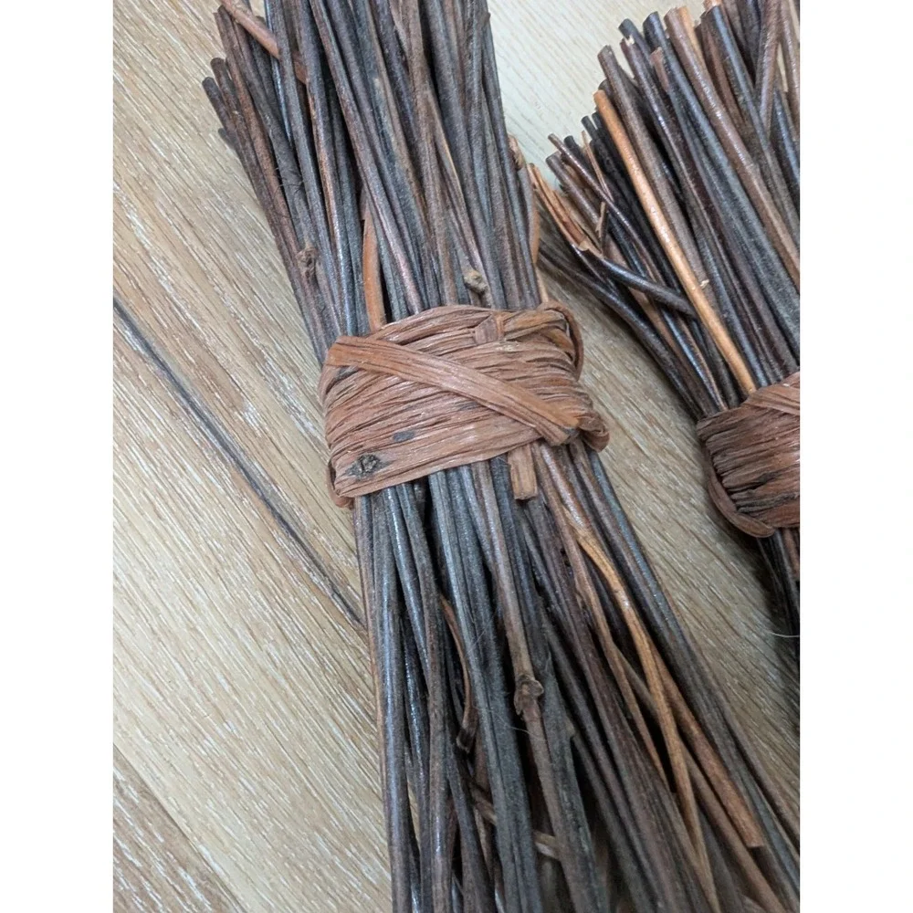 Rustic Wrapped Bundle of Decorative‎ Twigs, Set Of 3